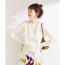 手洗い可 / MIXラメニットベスト