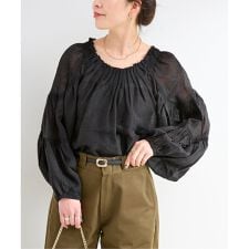 《追加》手洗い可 / シアリネンウィングブラウス