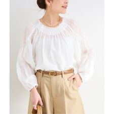 《追加》手洗い可 / シアリネンウィングブラウス