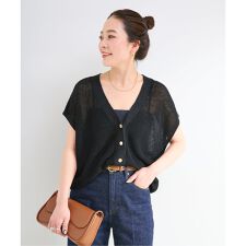 《予約》手洗い可 / FRENCH ICY LINEN 畦ベスト