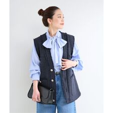 ウォッシャブル / 前開きツイードベスト