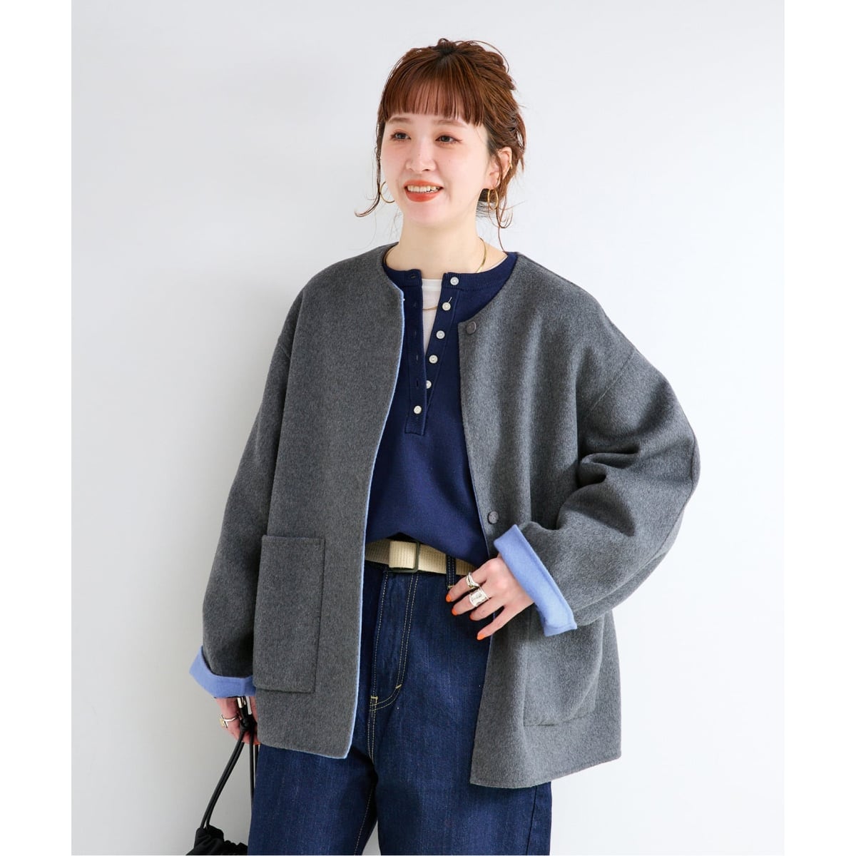 【時間限定値下げ】B.C STOCK リバーシブルコート ベーセーストック B.C STOCK 《追加》S120ブレンドリバーシブルコート