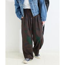 手洗い可 / アクアプリントタックバルーンパンツ