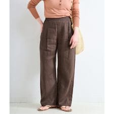 《S/Mサイズ展開》手洗い可 / フレンチリネンストレートパンツ