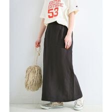 《予約》《S/Mサイズ展開》手洗い可 / リネンレーヨンストレートスカート