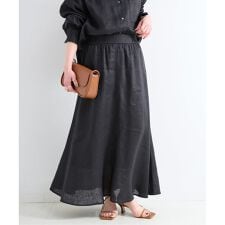 《予約》《S/Mサイズ展開》手洗い可 / フレンチリネンギャザースカート