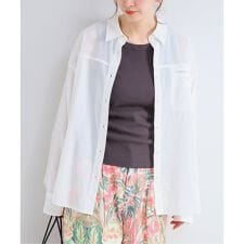 《予約》手洗い可 / シアーヘザーオーバーシャツ