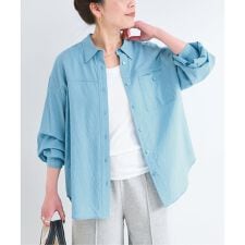 《予約》手洗い可 / シアーヘザーオーバーシャツ