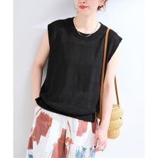 《予約》手洗い可 / FRENCH ICY LINEN フレンチプルオーバー