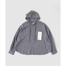 OSKR / オーエスケーアール ex Washer Sheer Check Hoodie Shir
