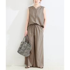 《予約》《S/Mサイズ展開》《2点セット》ウォッシャブル / リネンライクセットアップ