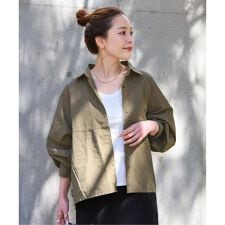 ウォッシャブル / 襟付きシャツブルゾン