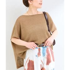 《予約》手洗い可 / FRENCH ICY LINEN ポンチョプルオーバー