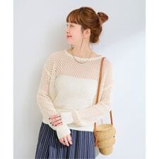 《予約》手洗い可 / ミックスヤーンメッシュプルオーバー