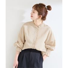 《追加予約》【WEB限定】ウォッシャブル / フロントフリルブラウス