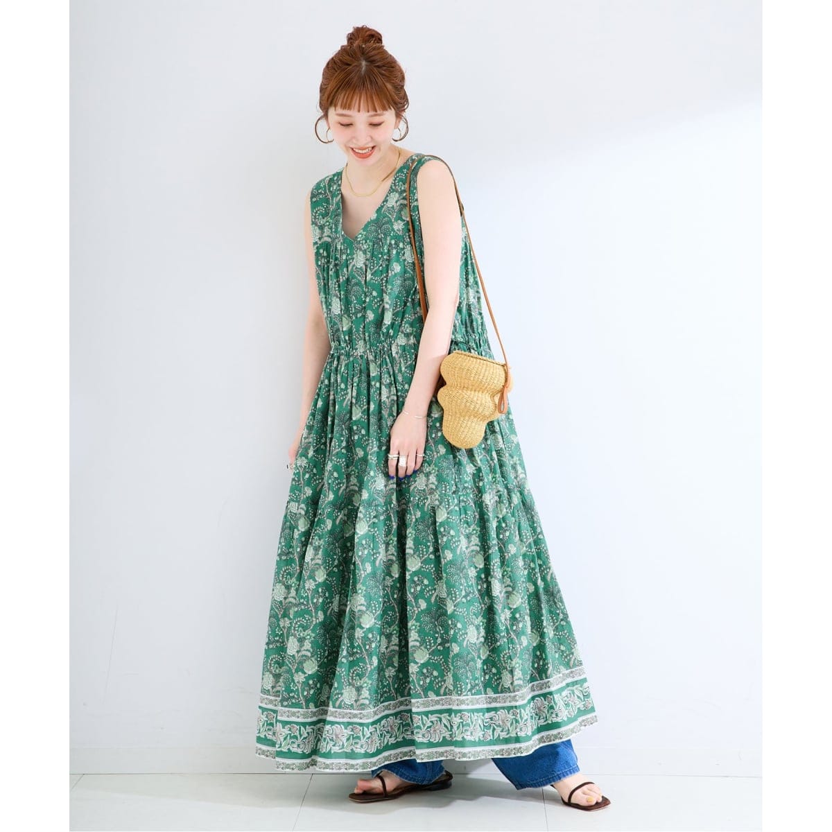 追加》手洗い可 / ティアードスリーブレスワンピース | ベーセー
