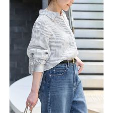 追加2》《S/Mサイズ展開》手洗い可 / 2WAYフレンチリネンシャツ | ベー