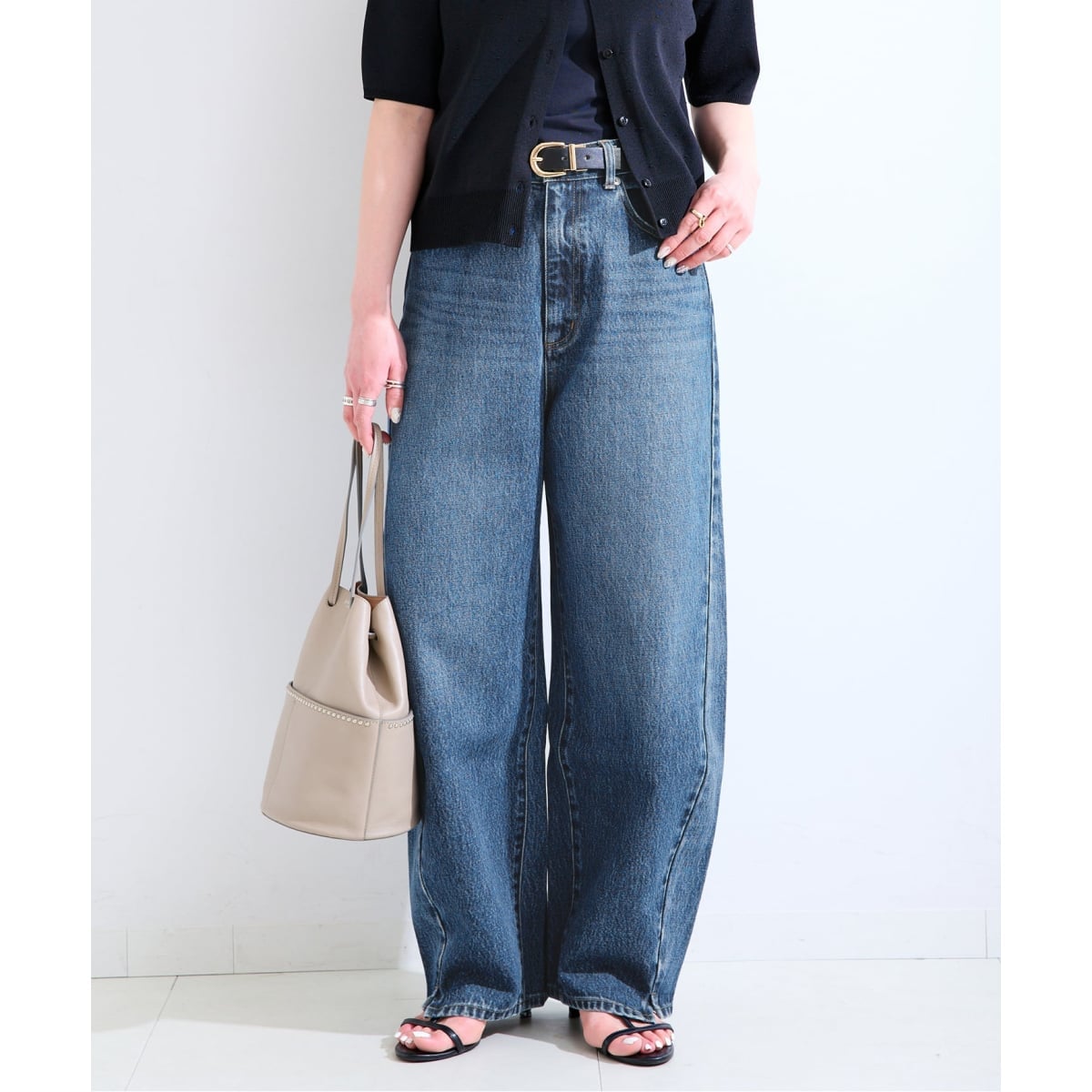 追加11》ウォッシャブル / DU JOUR / デュ ジュール BARREL BAGGY JEA