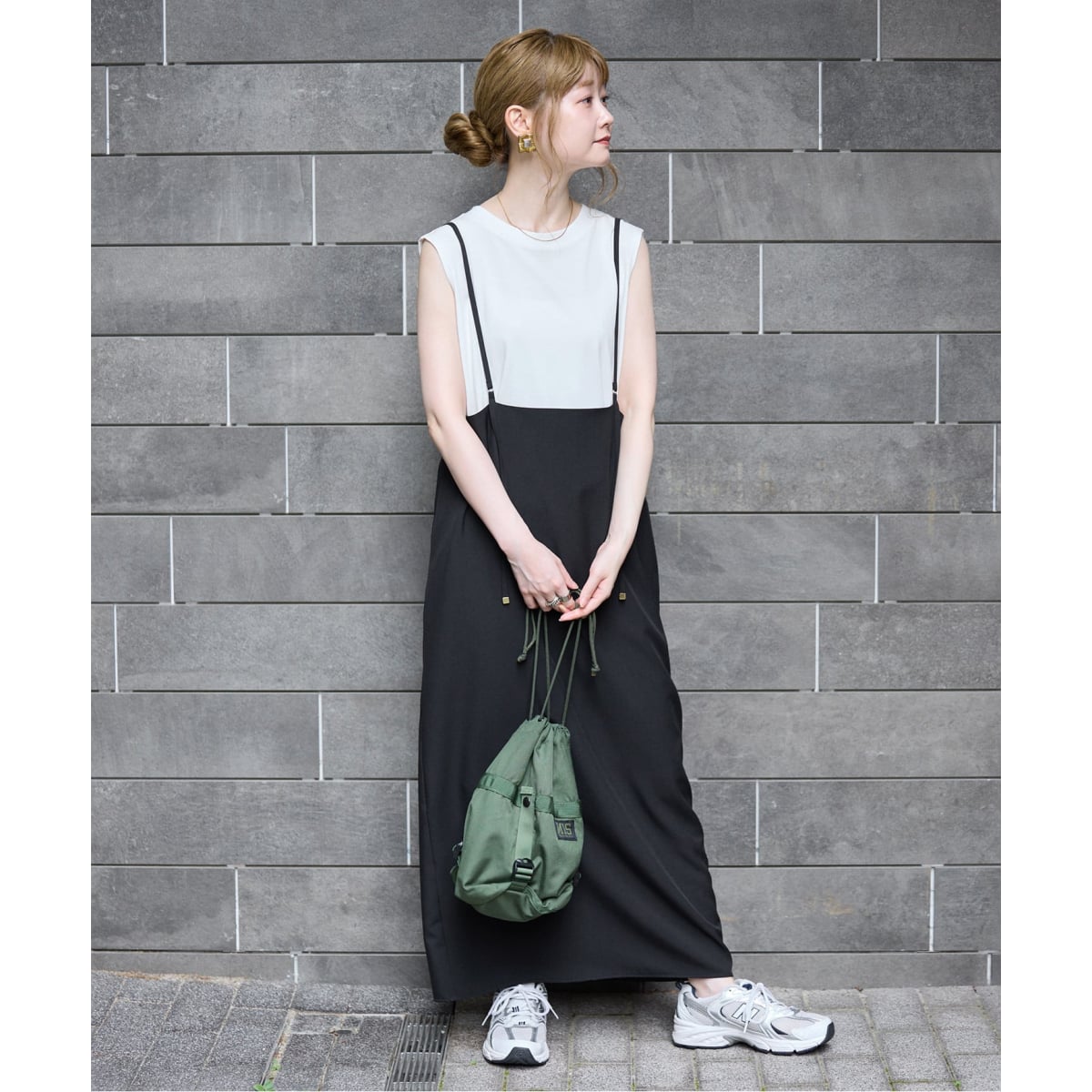 新品✨B.C STOCK トーナルプリントレイヤーキャミワンピース イエナ