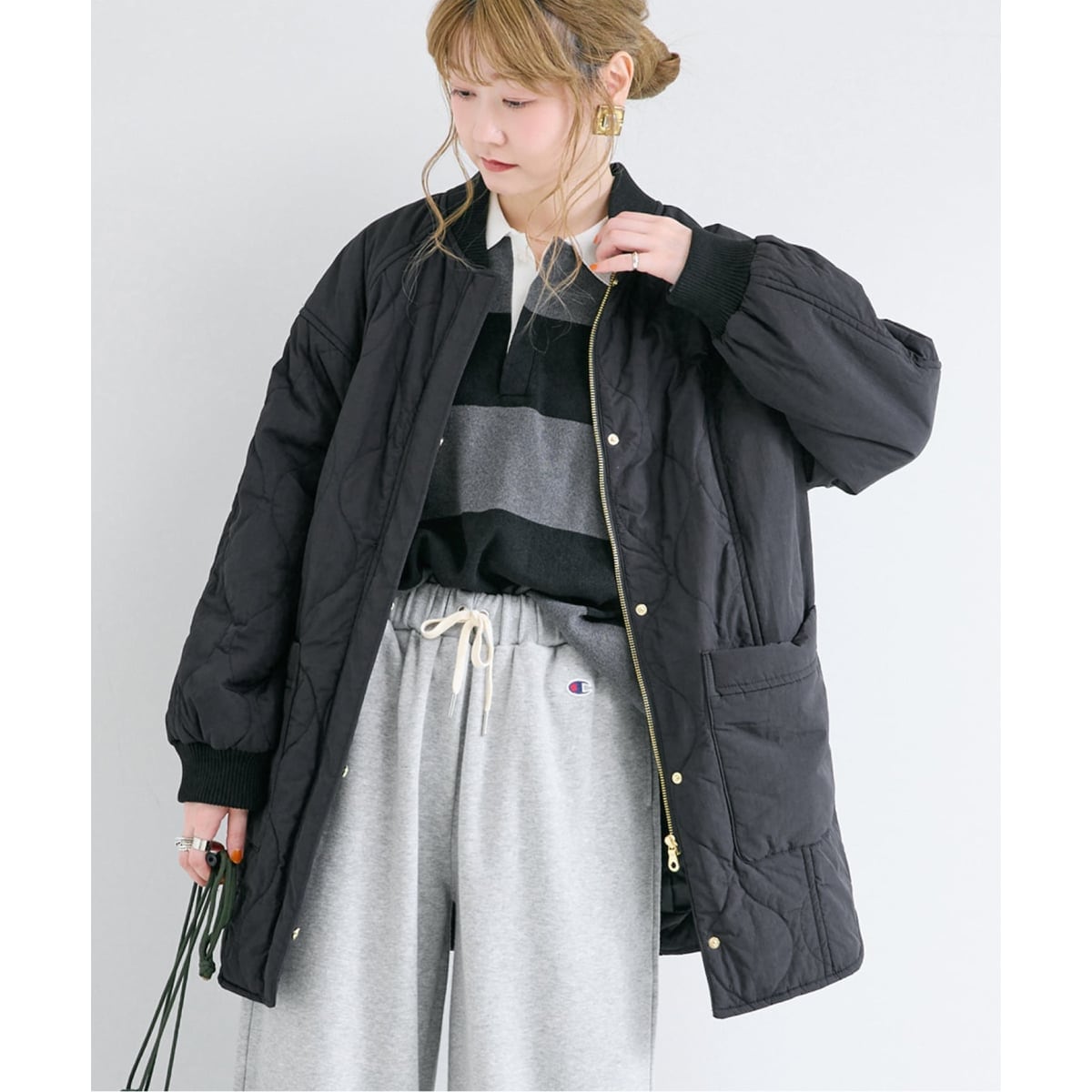 IENA ウール コート ポンチョ グレー ウールトリミングポンチョ 値下げ