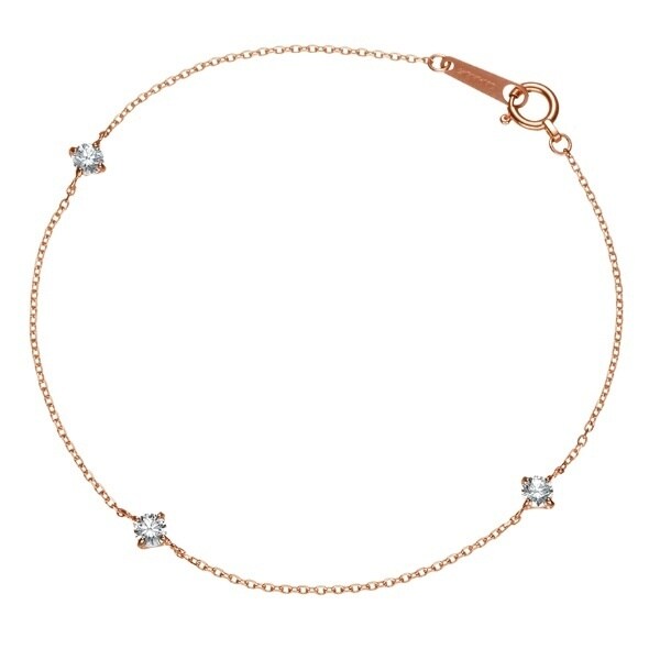 季節のおすすめ商品 K10ホワイトゴールド 三石モチーフ カナル4 | ブレスレット アクセサリー