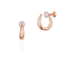 シルバー フープ イヤリング