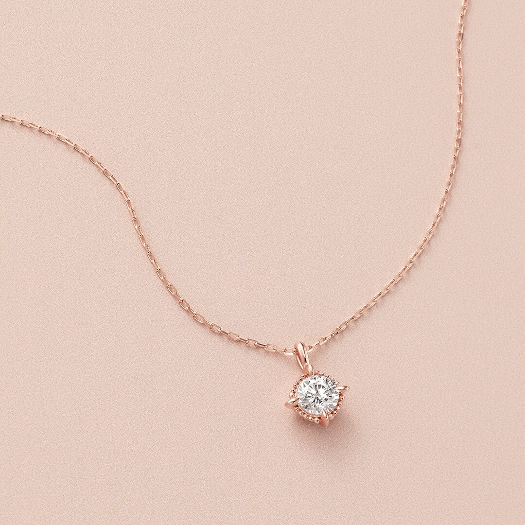 一粒ダイヤモンド】K10イエローゴールド ネックレス | カナル4