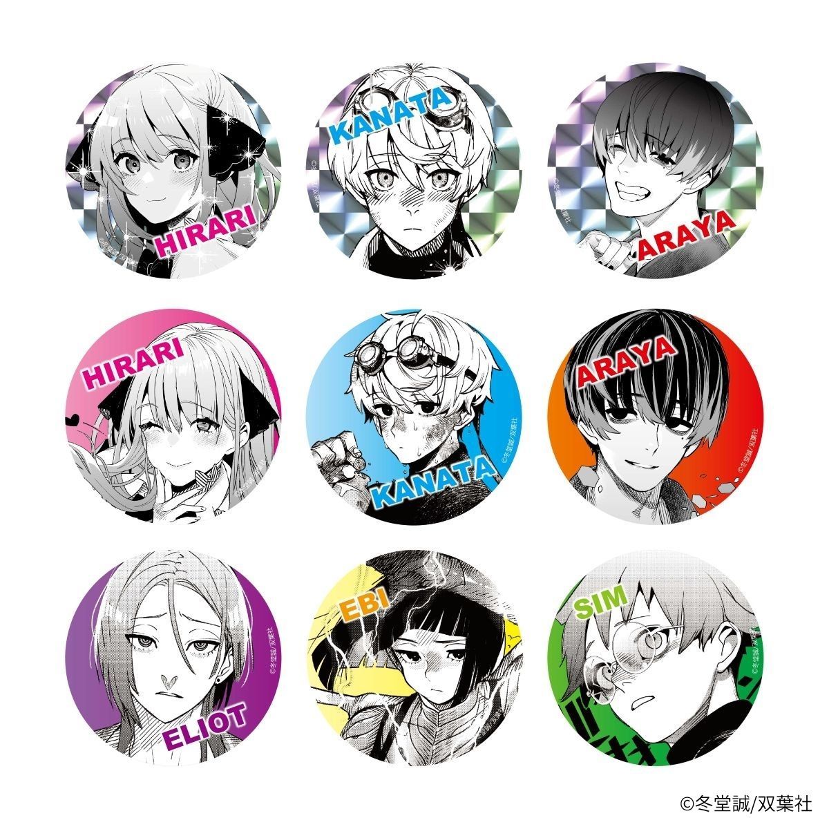 氷核のメテオリア】缶バッジ9種セット | アニメキャラクター(anime