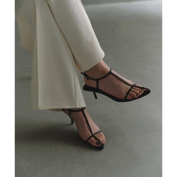 日本未入荷 Tony Bianco Halsey 10.5cmヒール アンクルブーツ メタリック トラペーズヒールアンクルブーツ - ブラック