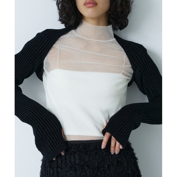 [�}���C]mesh sheer tops/�R�[�h�G�[�iCODE A�j �z���C�g�i001�j