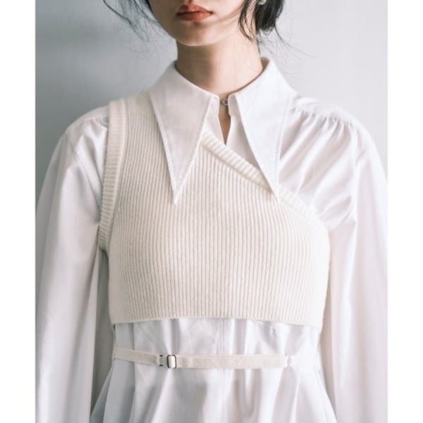 asymmetry knit vest | コードエー(CODE A) | マルイウェブチャネル