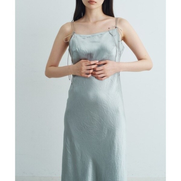 アダムエロペ　フロントジップベロア BOTANICAL DYED DRESS ADAM ET ROPE'（アダムエロペ）の「【ADAM ET ROPE'】フロントジップ