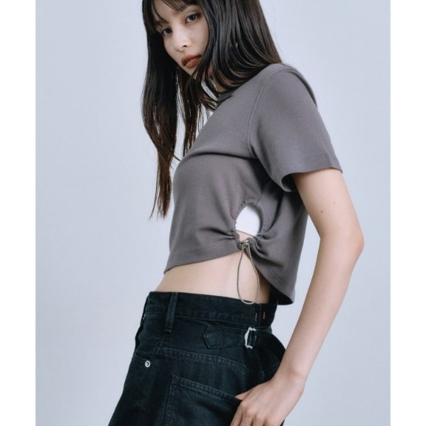 [�}���C]drawstring crop tee/�R�[�h�G�[�iCODE A�j �O���[�i012�j