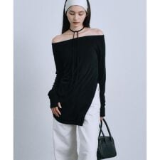 off－shoulder jersey top