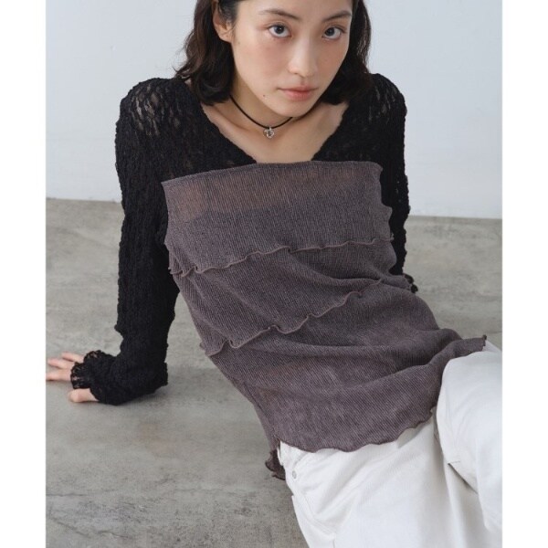 sensual lace sheer top | コードエー(CODE A) | マルイウェブチャネル