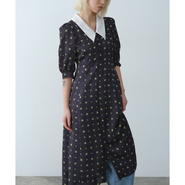 neck point velour dress | コードエー(CODE A) | マルイウェブチャネル