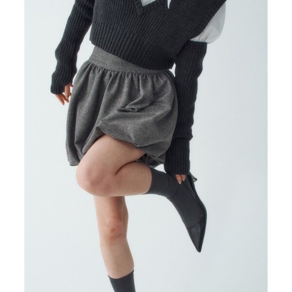 [�}���C]tweed balloon mini skirt/�R�[�h�G�[�iCODE A�j �l�C�r�[�i494�j