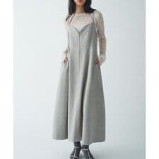 tweed zip cami dress