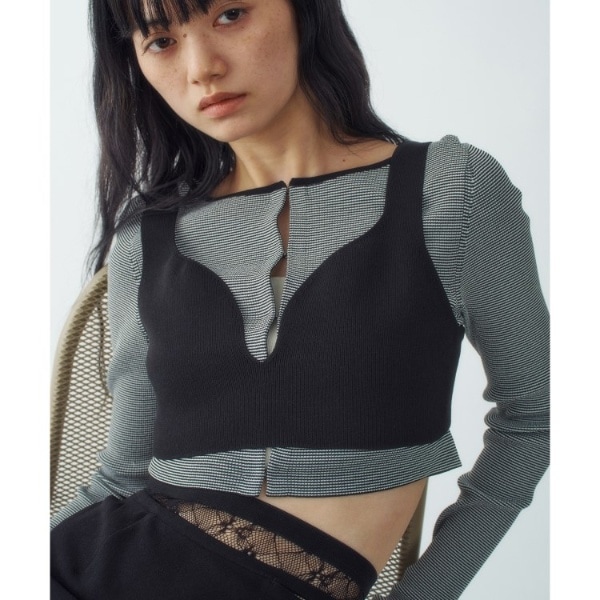 lace frill asymmetric knit | コードエー(CODE A) | マルイウェブチャネル