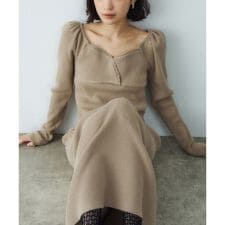 コードエー(CODE A)のfemi rib knit dress
