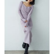 コードエー(CODE A)のfemi rib knit dress