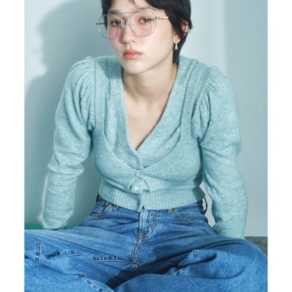 [�}���C]M cloudy puff cardigan/�R�[�h�G�[�iCODE A�j �u���[�i091�j