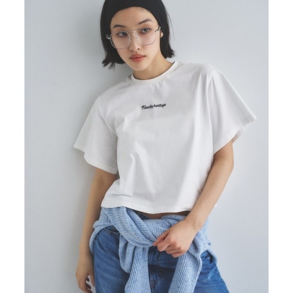 [�}���C]NEEDBY heritage�bCROPPED TEE/�R�[�h�G�[�iCODE A�j �z���C�g�i001�j
