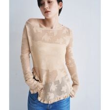 flower mesh pullover