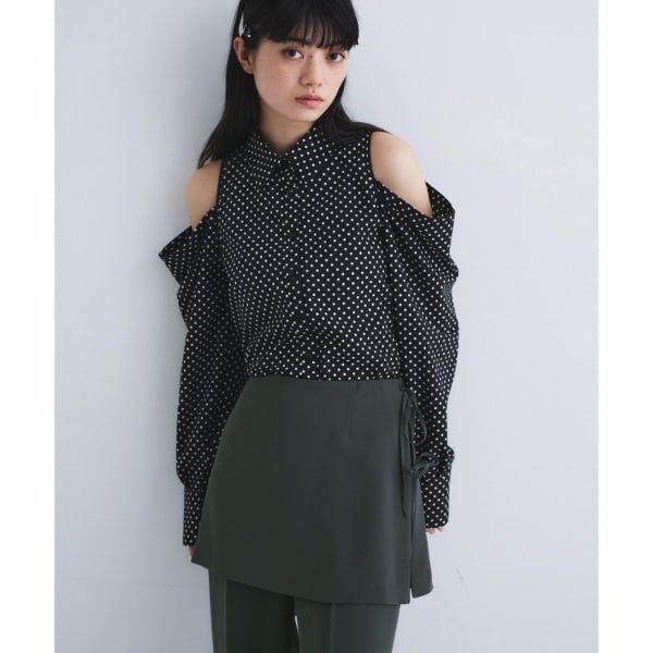 [�}���C]dots open shoulder shirts/�R�[�h�G�[�iCODE A�j �u���b�N�i619�j