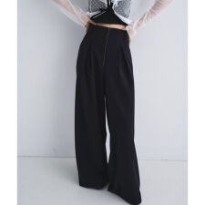 zip wide pants
