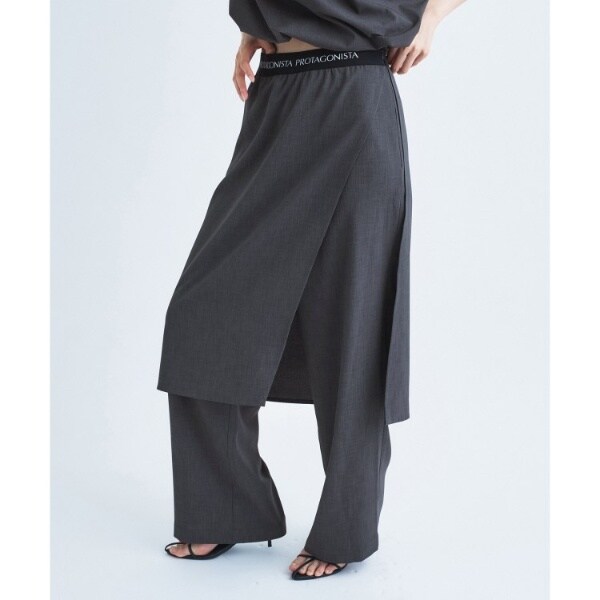 [�}���C]PROTAGONISTA�blayered trousers/�R�[�h�G�[�iCODE A�j �`���R�[���O���[�i013�j