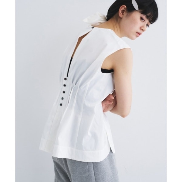 [�}���C]back tack blouse/�R�[�h�G�[�iCODE A�j �z���C�g�i001�j