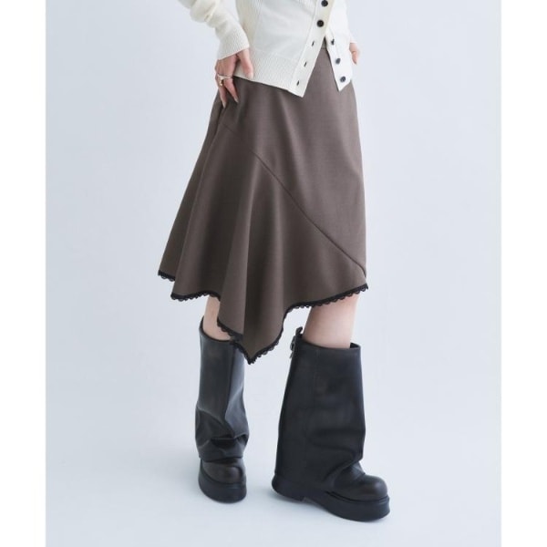 [�}���C]asymmetric lace hem skirt/�R�[�h�G�[�iCODE A�j �g�[�v�i054�j