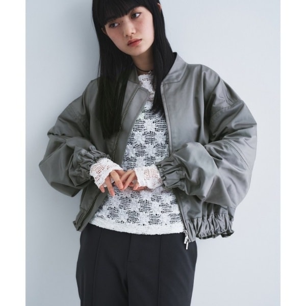 [�}���C]�yRe�zsatin bomber jacket/�R�[�h�G�[�iCODE A�j �O���[�i012�j